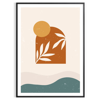 space boho abstract art poster perfect blend creativity tranquility captivating wall ideal gift lovers various sizes A4 cm A0 home stunning print