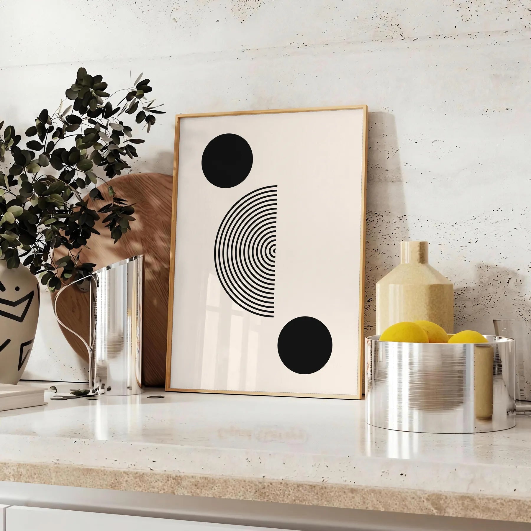 space Boho Art Wall poster abstract sophisticated gray black tones stunning print perfect touch chic elegance room thoughtful gift unframed options