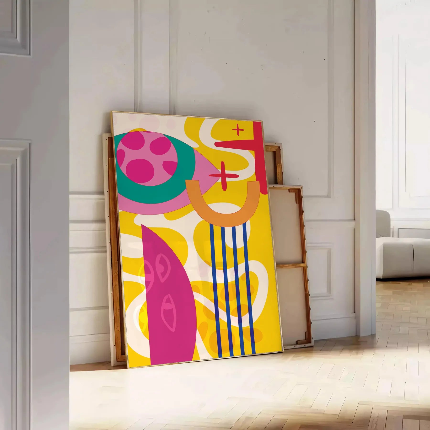 space Boho Art Wall​ vibrant abstract designs chic captivating wall print perfect gift lovers unique decor unframed options style