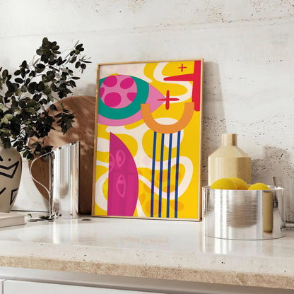 space Boho Art Wall​ vibrant abstract designs chic captivating wall print perfect gift lovers unique decor unframed options style