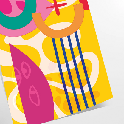 space Boho Art Wall​ vibrant abstract designs chic captivating wall print perfect gift lovers unique decor unframed options style