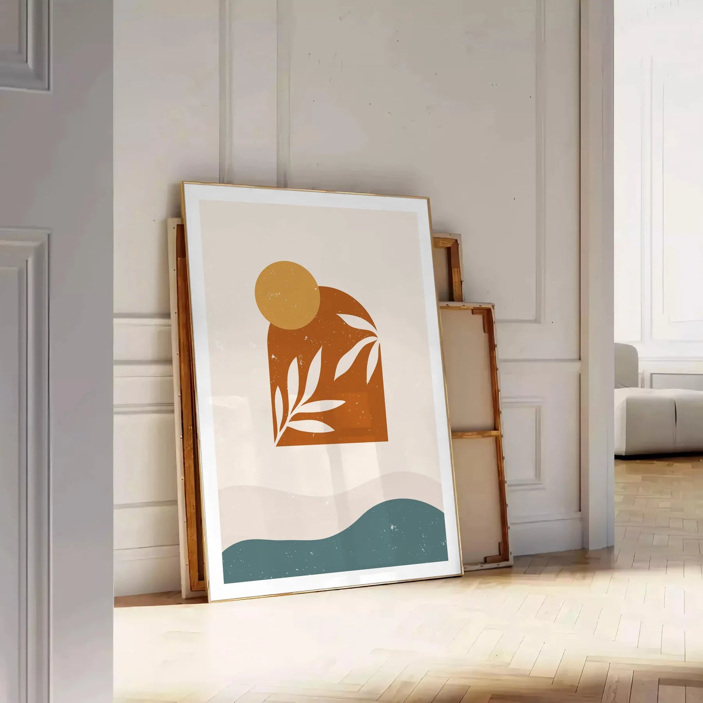 space boho abstract art poster perfect blend creativity tranquility captivating wall ideal gift lovers various sizes A4 cm A0 home stunning print