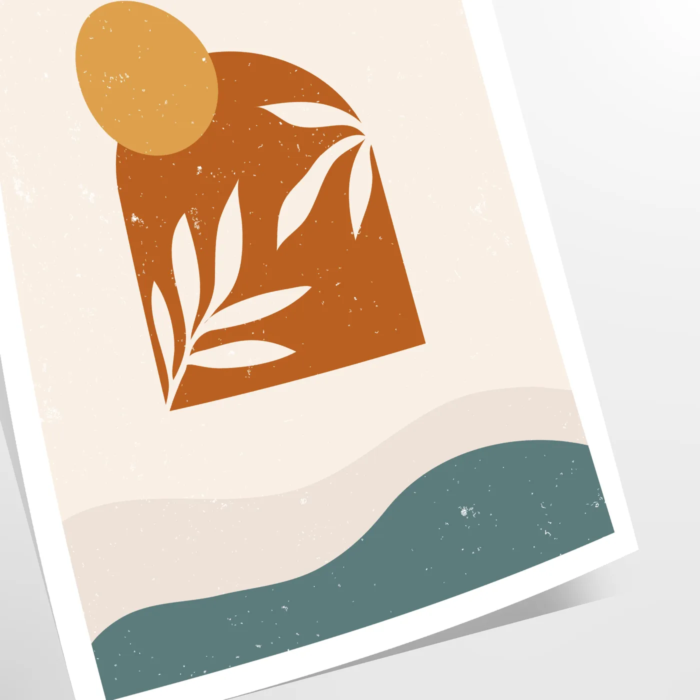 space boho abstract art poster perfect blend creativity tranquility captivating wall ideal gift lovers various sizes A4 cm A0 home stunning print