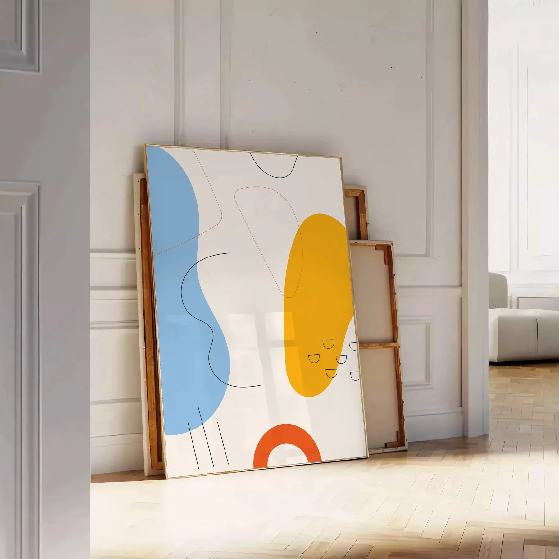 space captivating boho print poster stunning abstract art wall ideal gift occasion touch artistic flair room framed frameless style