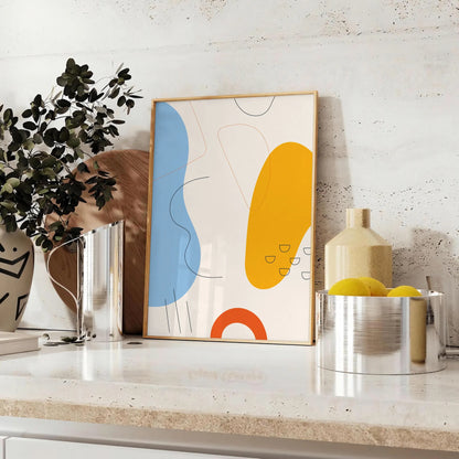 space captivating boho print poster stunning abstract art wall ideal gift occasion touch artistic flair room framed frameless style